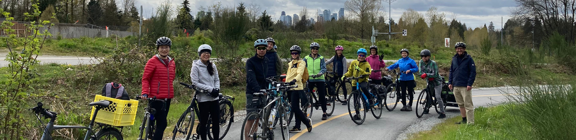 A photo of local committee members on a group ride.