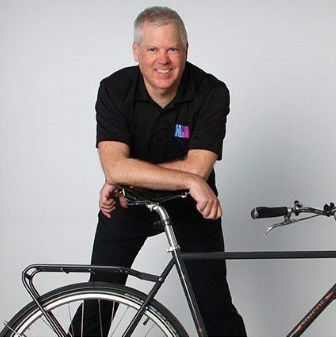 A photo of Jeff Leigh, HUB Cycling's President.