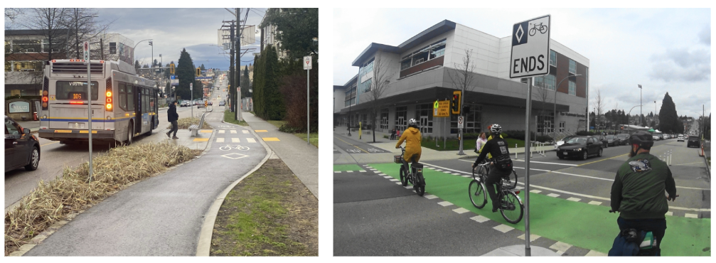 Photos of the New Westminster Secondary School Cycling Connector.