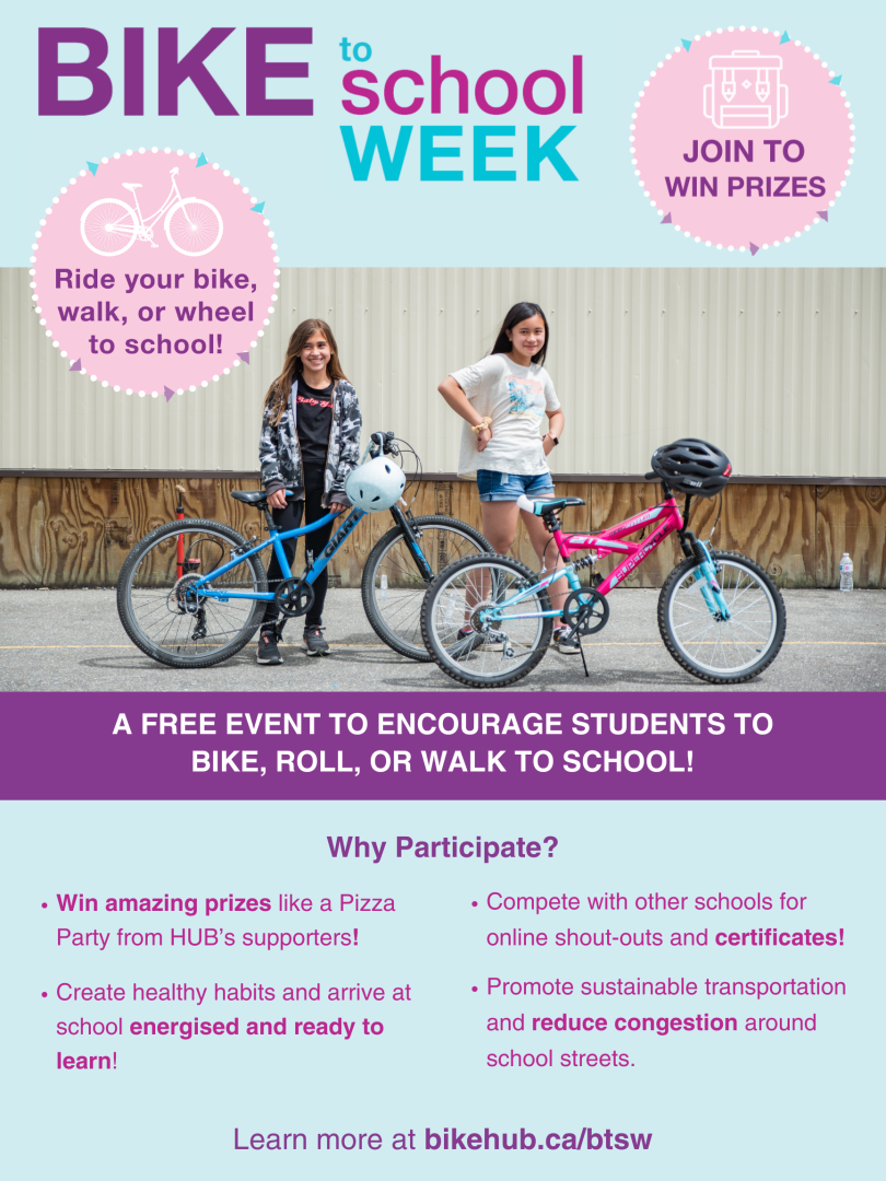 2025 Bike to School Week Media Kit HUB Cycling Bike Events